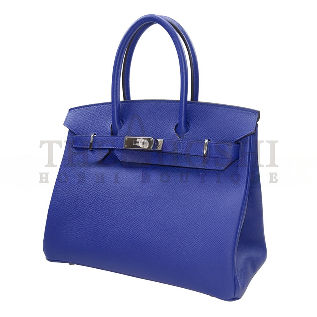 H**me5 BIRKIN 30 TOGO LEATHER ROYAL BLUE LINING ROSE RED SILVER BUCKLE BK307TEPSS (30*23*15cm) Master Quality